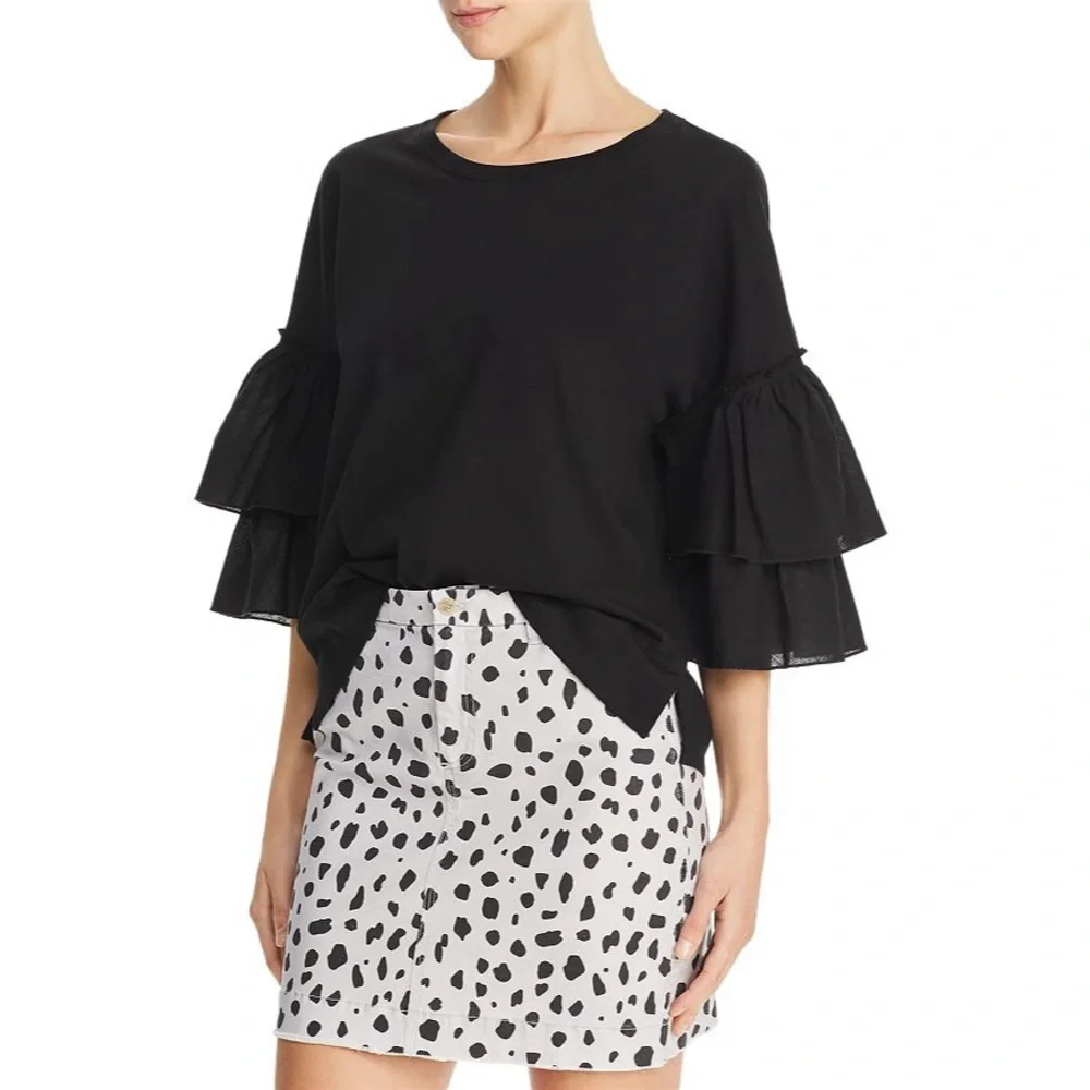 ATM Anthony Thomas Melillo Animal Cheetah-Print Mini Skirt High Waisted Size 2 - Picture 1 of 5